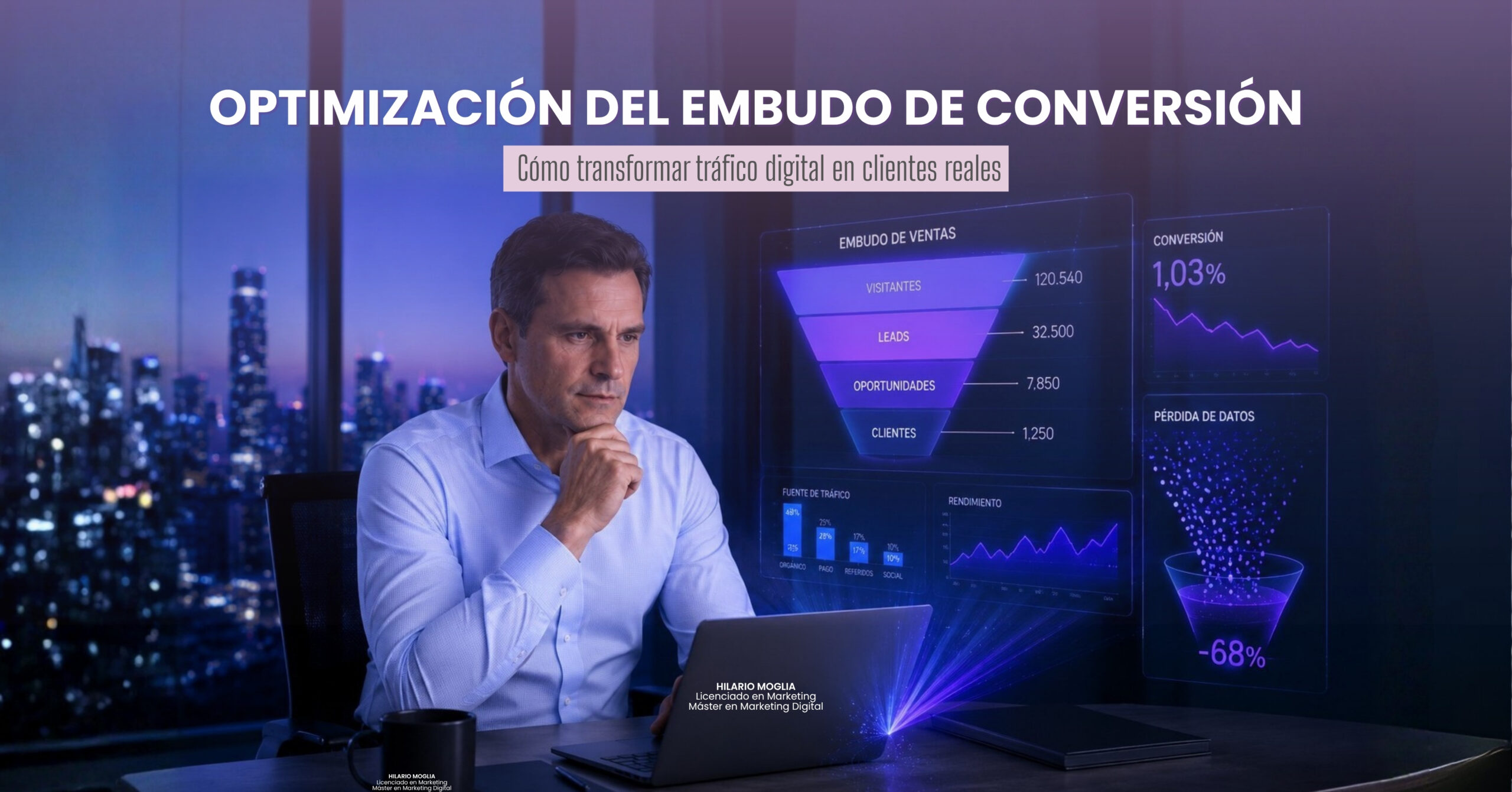 Optimización del embudo de conversión para PyMEs mediante estrategia digital, análisis de datos y mejora del proceso de ventas online.